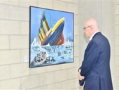 Inaugurating the Lebanese Aboard the Titanic Paintings into  the LERC LMM at NDU 43