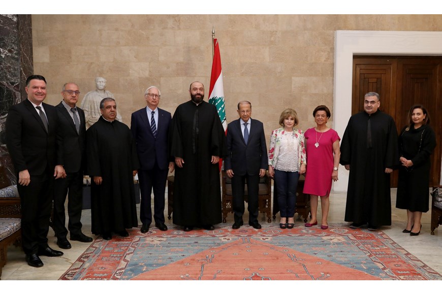 NDU Delegation Visits Lebanese President 2
