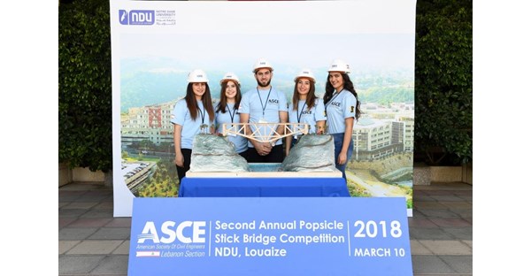 NDUers Win 2018 Inter-Universities Popsicle Stick Bridge Competition 14