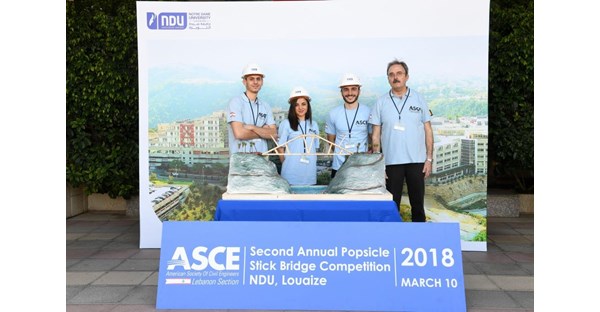 NDUers Win 2018 Inter-Universities Popsicle Stick Bridge Competition 20