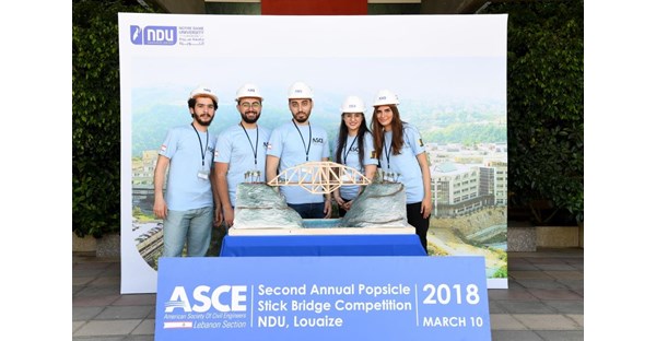 NDUers Win 2018 Inter-Universities Popsicle Stick Bridge Competition 30