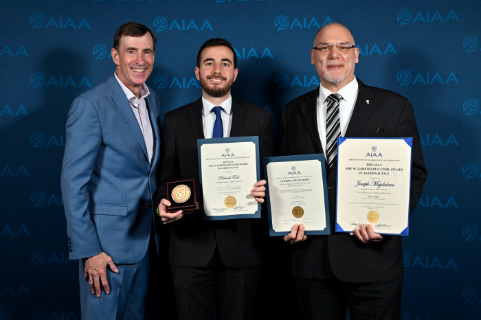 NDU ALUMNUS PATRICK EID RECEIVES 2025 ABE M. ZAREM AWARD FOR DISTINGUISHED ACHIEVEMENT IN ASTRONAUTICS