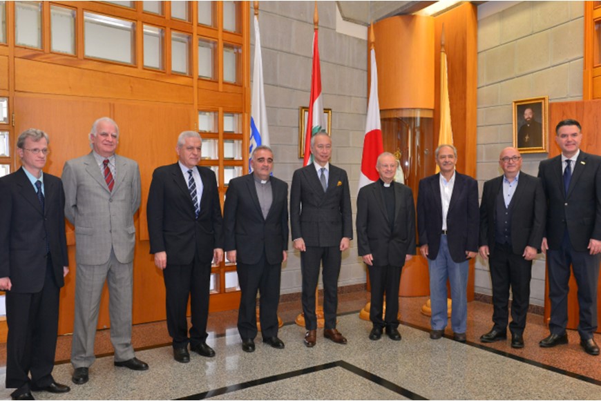 Ambassador of Japan to Lebanon Visits NDU 4