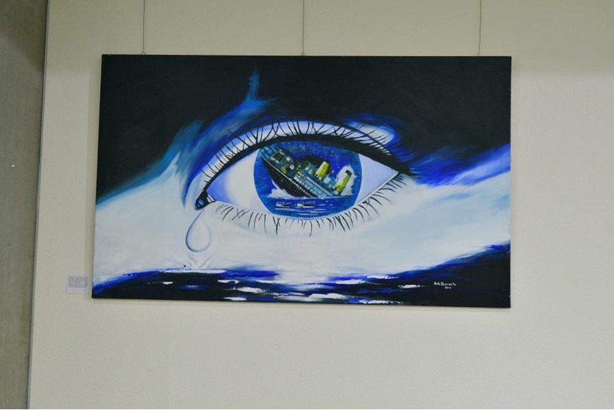 Inaugurating the Lebanese Aboard the Titanic Paintings into  the LERC LMM at NDU 3