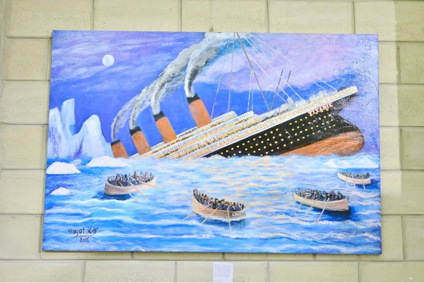 Inaugurating the Lebanese Aboard the Titanic Paintings into  the LERC LMM at NDU 11