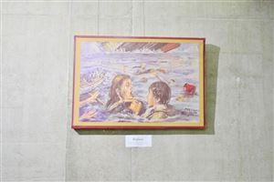 Inaugurating the Lebanese Aboard the Titanic Paintings into  the LERC LMM at NDU 13