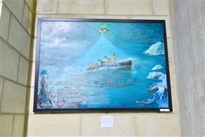 Inaugurating the Lebanese Aboard the Titanic Paintings into  the LERC LMM at NDU 15