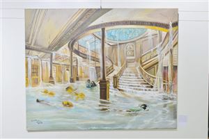 Inaugurating the Lebanese Aboard the Titanic Paintings into  the LERC LMM at NDU 18