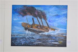 Inaugurating the Lebanese Aboard the Titanic Paintings into  the LERC LMM at NDU 20