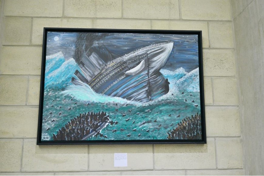Inaugurating the Lebanese Aboard the Titanic Paintings into  the LERC LMM at NDU 24
