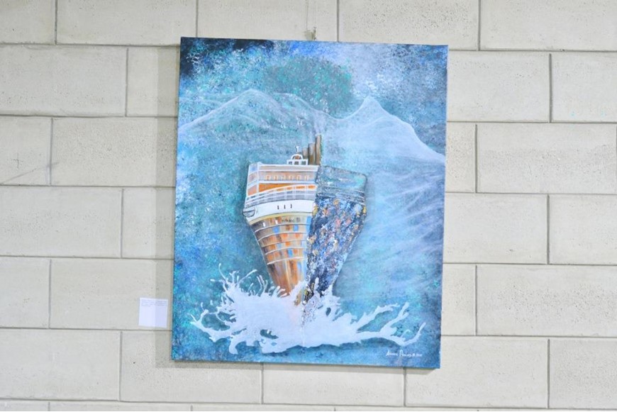 Inaugurating the Lebanese Aboard the Titanic Paintings into  the LERC LMM at NDU 28