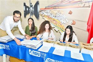 Inaugurating the Lebanese Aboard the Titanic Paintings into  the LERC LMM at NDU 37