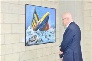 Inaugurating the Lebanese Aboard the Titanic Paintings into  the LERC LMM at NDU 43