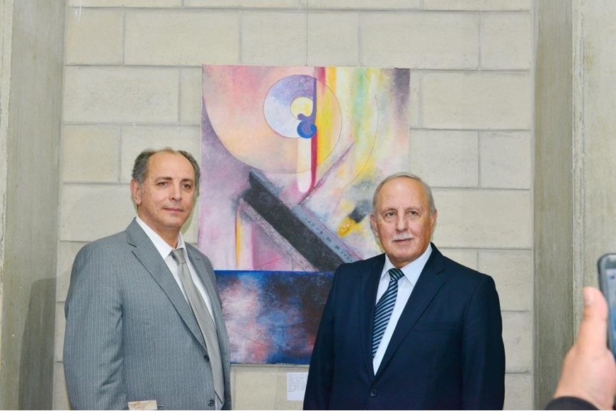 Inaugurating the Lebanese Aboard the Titanic Paintings into  the LERC LMM at NDU 49
