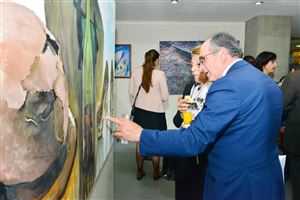 Inaugurating the Lebanese Aboard the Titanic Paintings into  the LERC LMM at NDU 50
