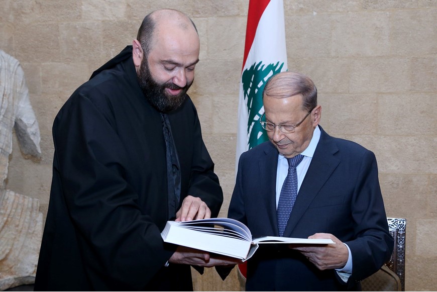 NDU Delegation Visits Lebanese President 1