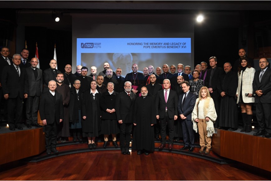 NDU Honors Pope Benedict XVI with Apostolic Nuncio to Lebanon 10