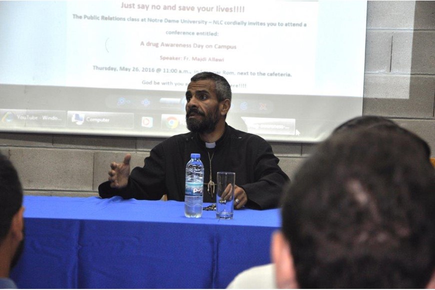 NDU NLC | Fr. Allawi Urges Students to Say No To Drugs 3