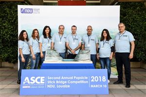 NDUers Win 2018 Inter-Universities Popsicle Stick Bridge Competition 1