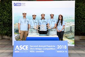 NDUers Win 2018 Inter-Universities Popsicle Stick Bridge Competition 3