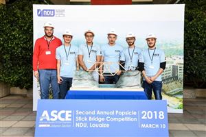 NDUers Win 2018 Inter-Universities Popsicle Stick Bridge Competition 4