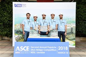 NDUers Win 2018 Inter-Universities Popsicle Stick Bridge Competition 6