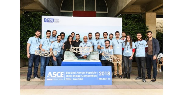 NDUers Win 2018 Inter-Universities Popsicle Stick Bridge Competition 9