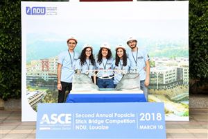 NDUers Win 2018 Inter-Universities Popsicle Stick Bridge Competition 11