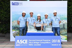 NDUers Win 2018 Inter-Universities Popsicle Stick Bridge Competition 16