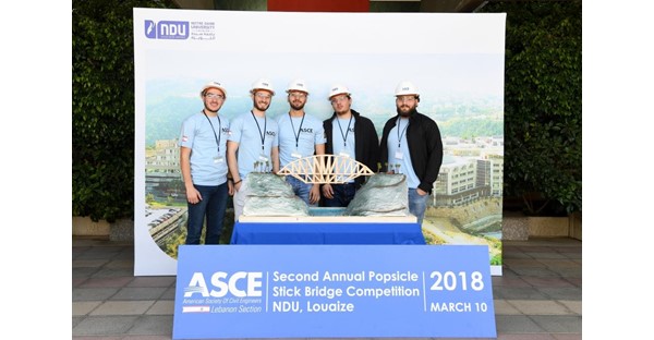 NDUers Win 2018 Inter-Universities Popsicle Stick Bridge Competition 15