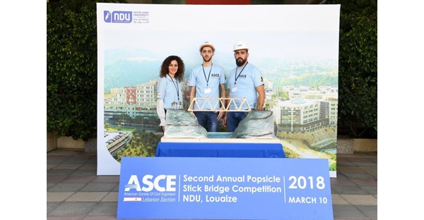 NDUers Win 2018 Inter-Universities Popsicle Stick Bridge Competition 16