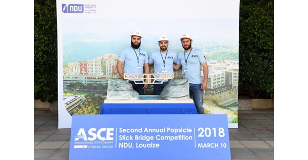 NDUers Win 2018 Inter-Universities Popsicle Stick Bridge Competition 17