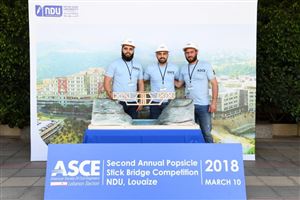 NDUers Win 2018 Inter-Universities Popsicle Stick Bridge Competition 17