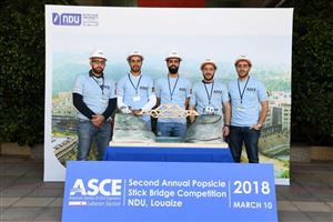 NDUers Win 2018 Inter-Universities Popsicle Stick Bridge Competition 21