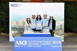 NDUers Win 2018 Inter-Universities Popsicle Stick Bridge Competition 26