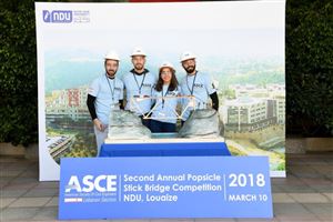 NDUers Win 2018 Inter-Universities Popsicle Stick Bridge Competition 28