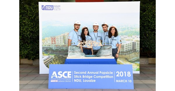 NDUers Win 2018 Inter-Universities Popsicle Stick Bridge Competition 29