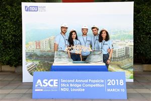 NDUers Win 2018 Inter-Universities Popsicle Stick Bridge Competition 29