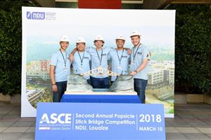 NDUers Win 2018 Inter-Universities Popsicle Stick Bridge Competition 31