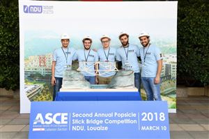 NDUers Win 2018 Inter-Universities Popsicle Stick Bridge Competition 34